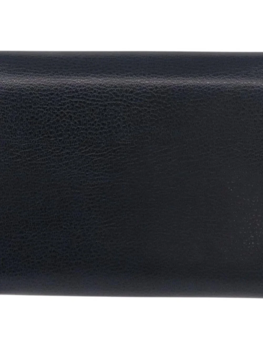 Salvatore Ferragamo Gancini Pouch Leather Navy Gold Auth BA13433A